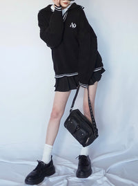 Skipper design AD logo knit（BLACK）