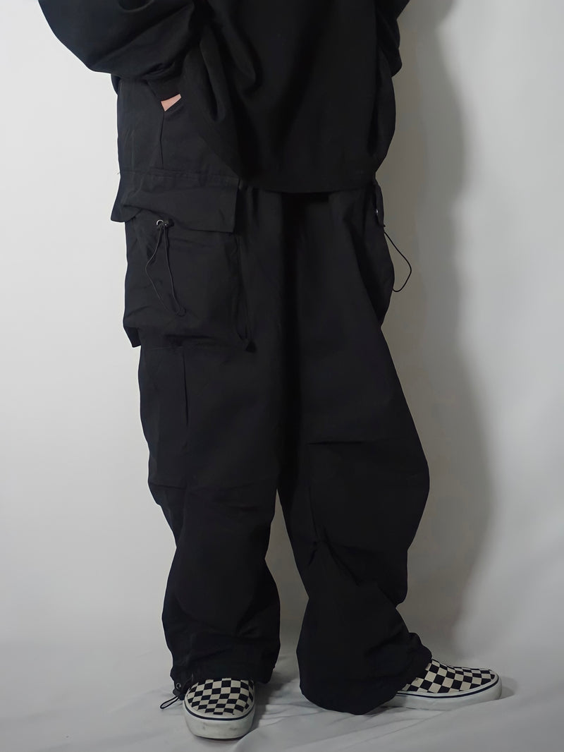 Loose 2way cargo pants（BLACK）