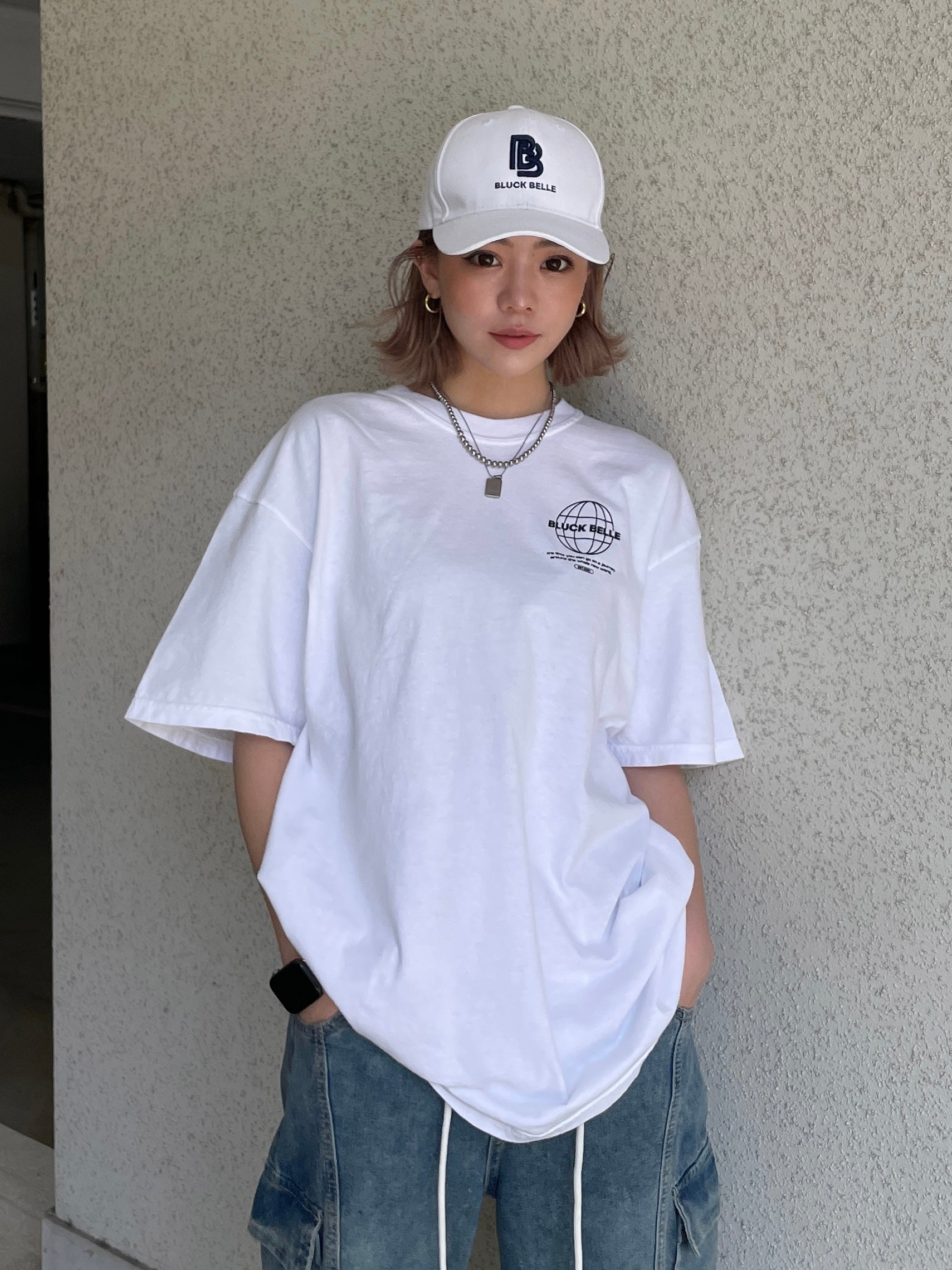 Vintage big silhouette tee（WHITE） – ANIEND