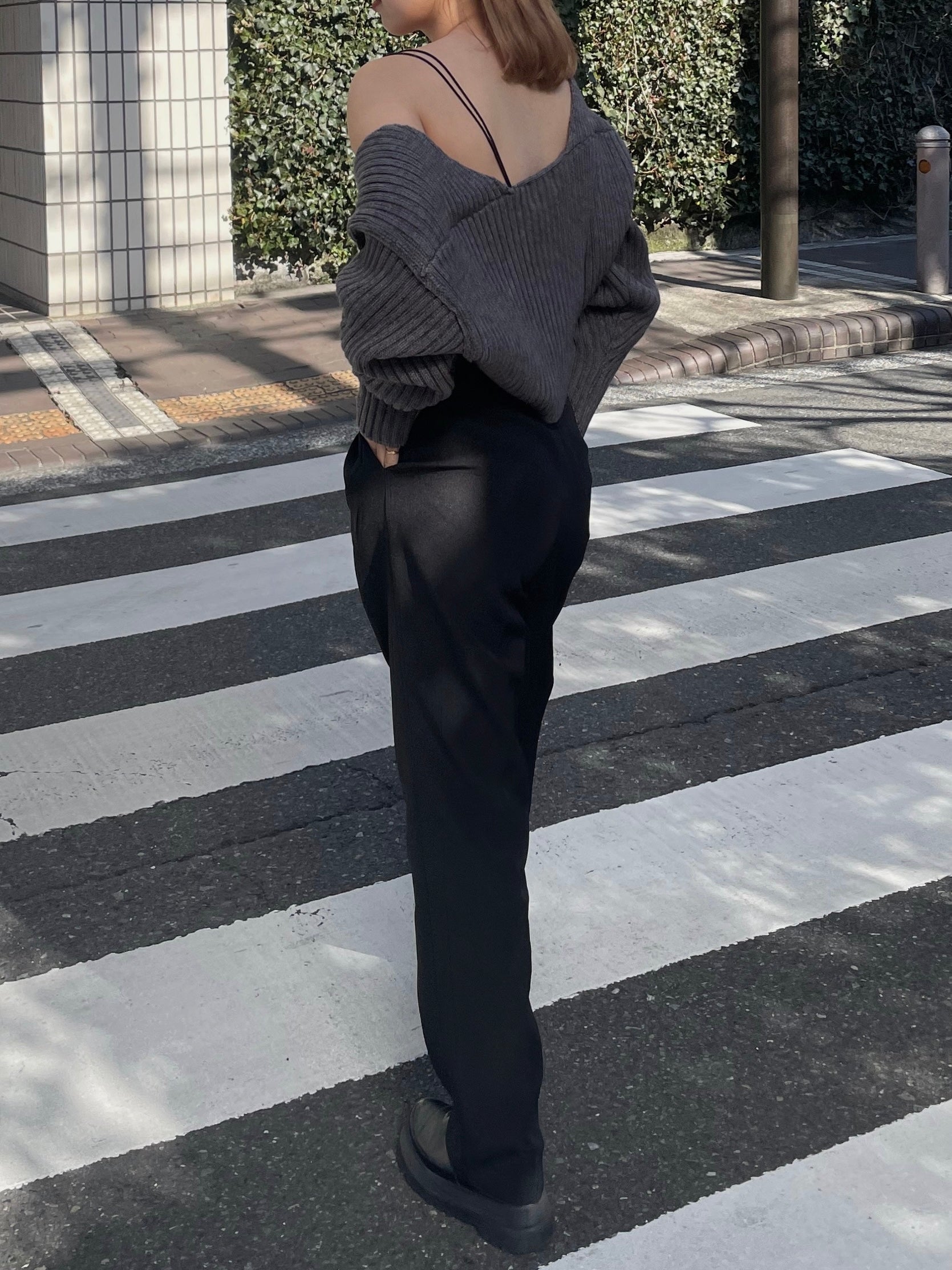 Short knit bolero（GRAY） – ANIEND
